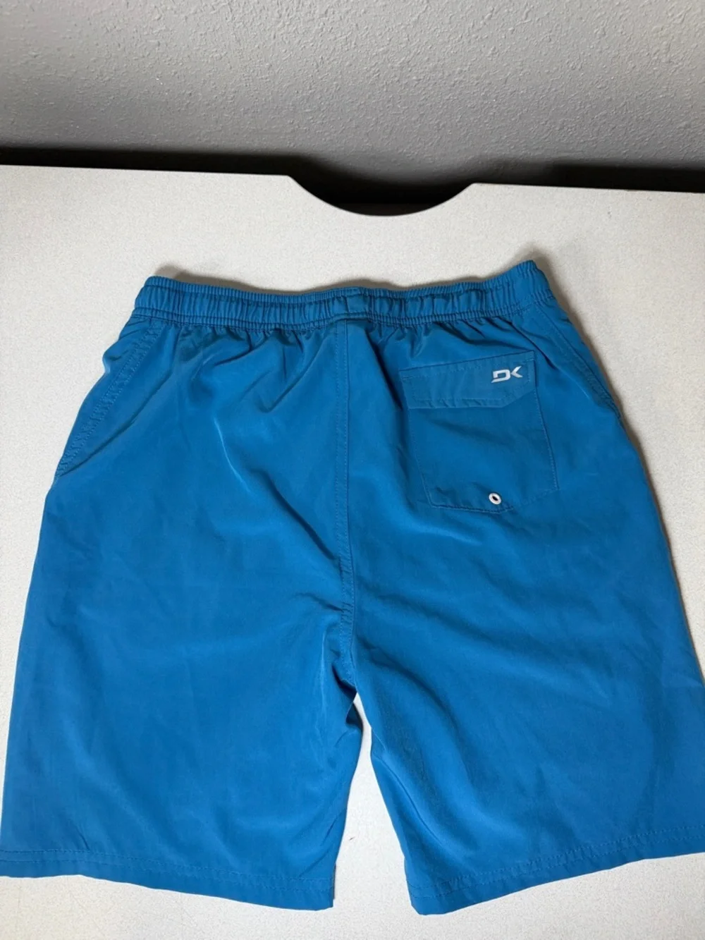 Dakine Teal-Blue Board Shorts with White Drawstring